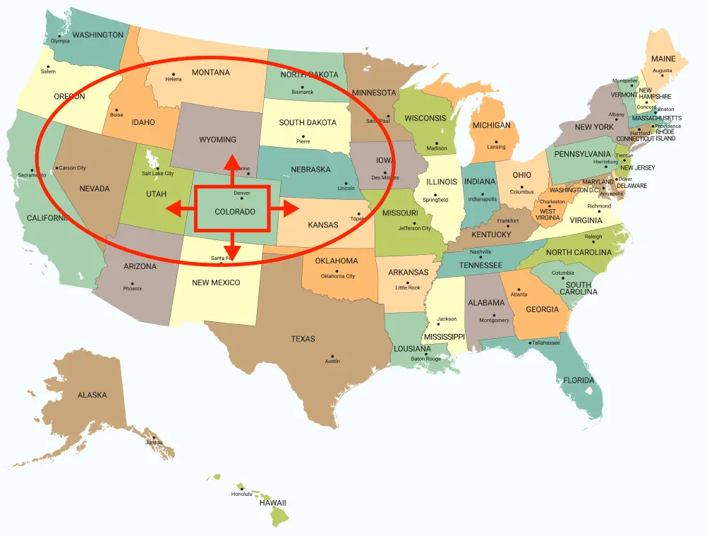 map if USA